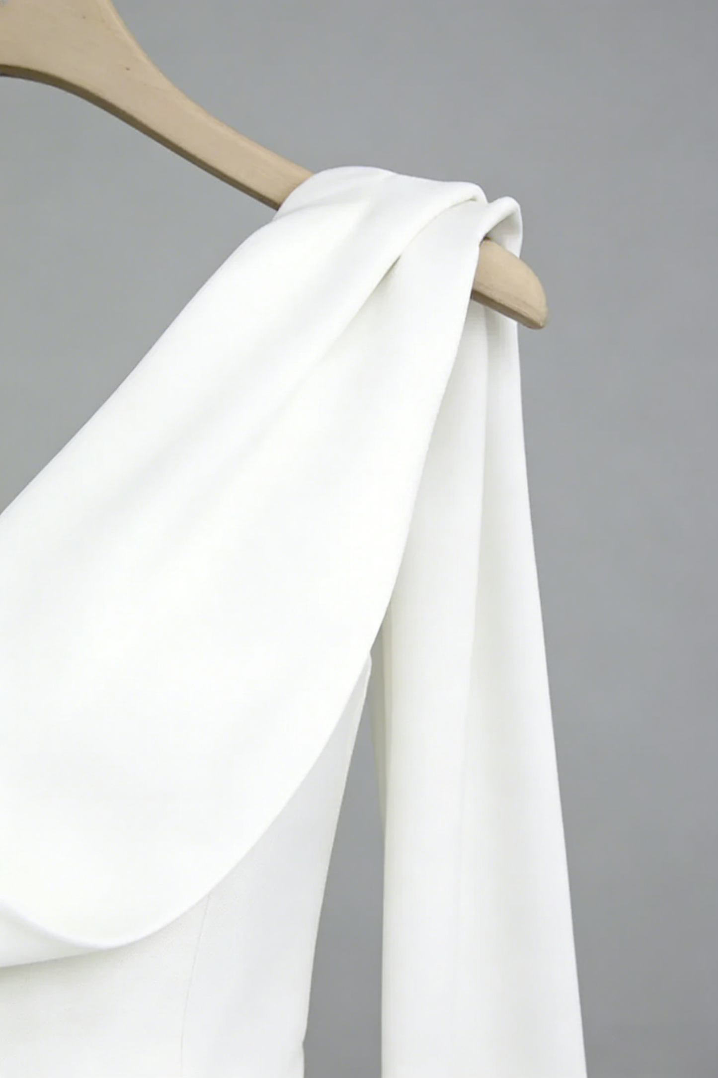White Asymmetrical One-Shoulder Mini Dress with Sash Tie