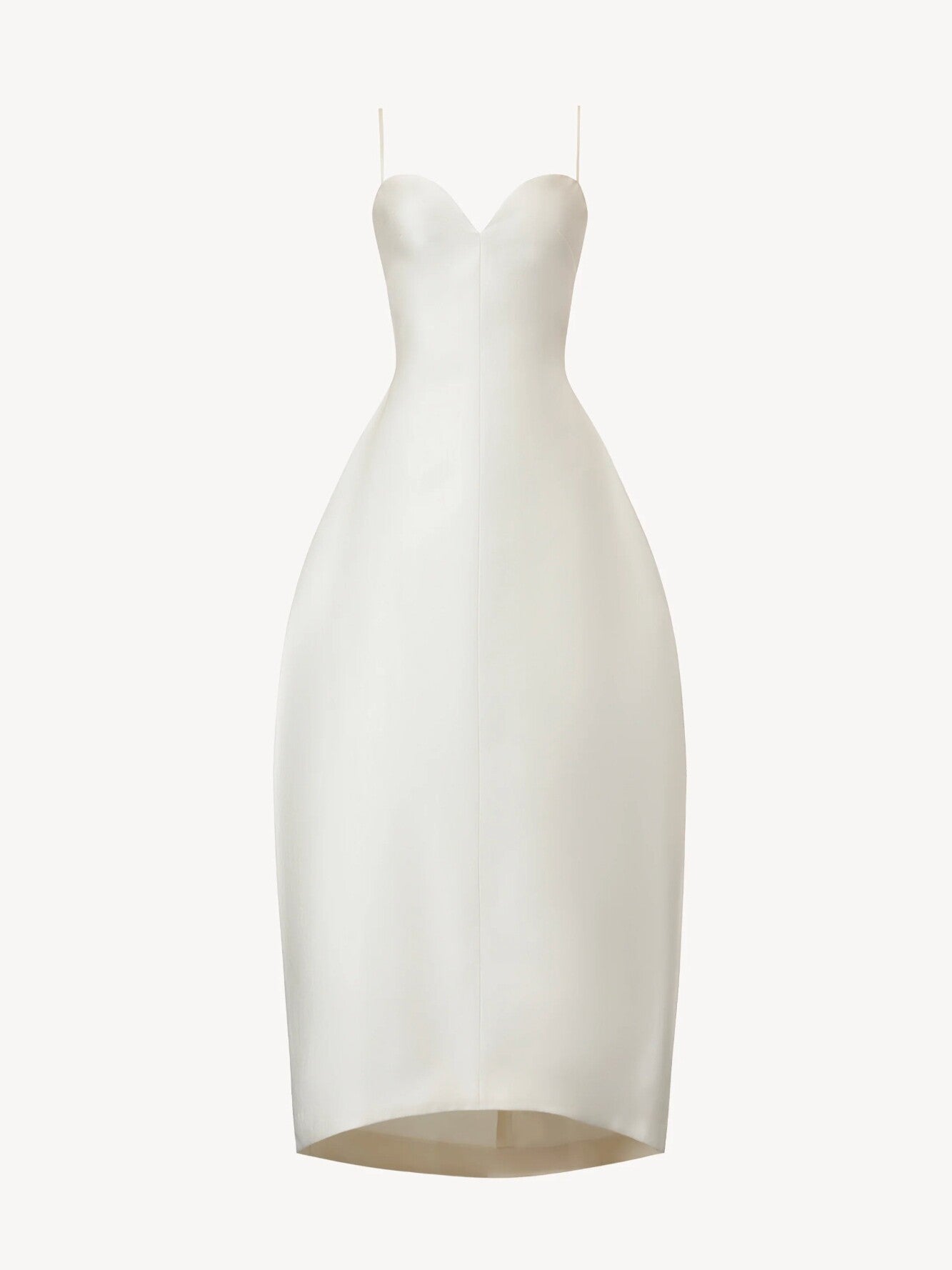 hilary v-neck strapless maxi dress - white