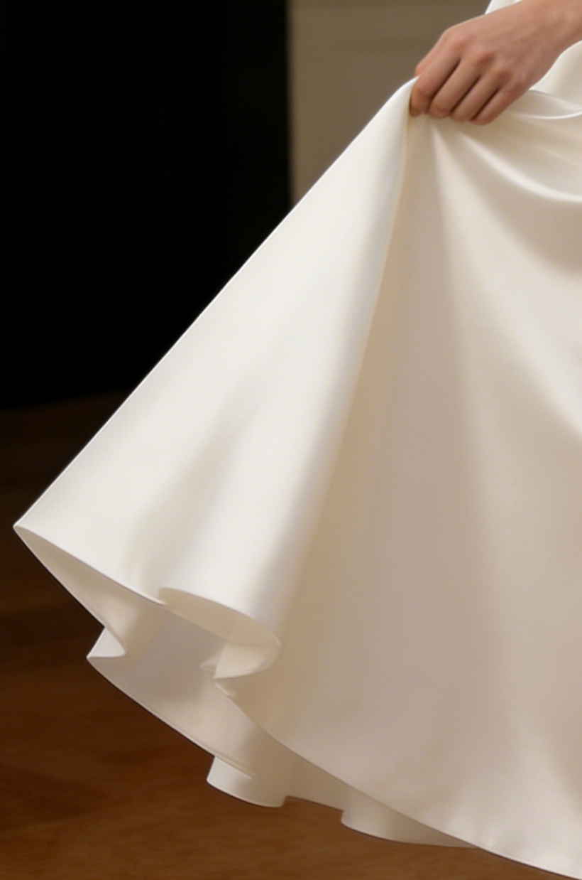 Sharon Off-the-Shoulder Minimalist Midi Dress - Off-White
