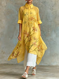 Flowering Girl Women Casual Floral Short-Sleeve Midi Dress & Slip Dress Two-Piece Set