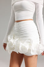 Flowering Girl Women Wesani Ruched Flounced Mini Skirt