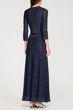 alexandra Strass knit cropped cardigan in navy blue