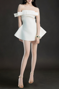 Flowering Girl Women Calwa Bow Strapless Flare Mini Dress