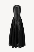 Flowering Girl Women sleeveless lace crochet maxi dress in black