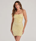 Flowering Girl Women Brynlee Sequin Embroidered Bodycon Dress