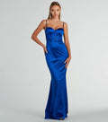 Flowering Girl Women Jaiden Bustier Rhinestone Satin Formal Dress