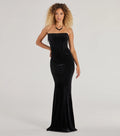 Flowering Girl Women Luisa Pearl Fringe Trim Velvet Corset Mermaid Dress