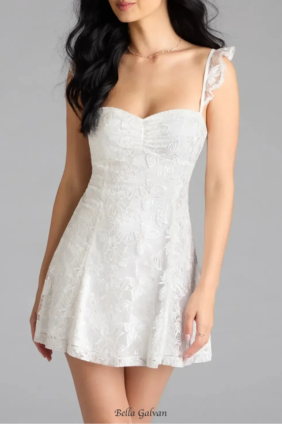 Butterfly Lace-Up Skater Dress