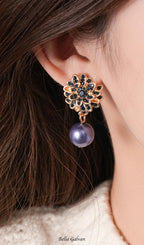 Flowering Girl Women Danilo Flower Pearl Earrings
