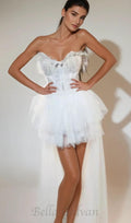 Flowering Girl Women Kalene Strapless Ruffle Tulle Dress In White