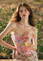 florence Floral Mirror Corset skirt set