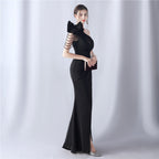 Crafted Flower With Beading Formal Dress