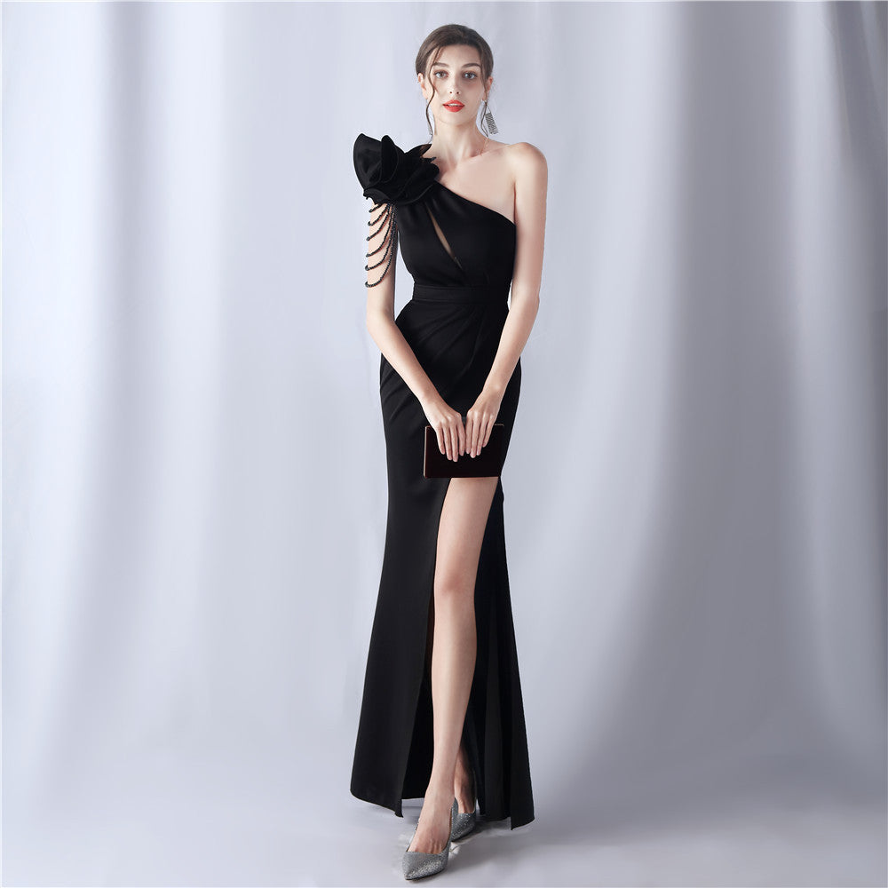Crafted Flower With Beading Formal Dress
