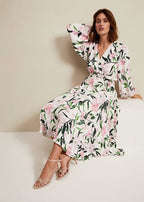 Flowering Girl Women Penny Floral Pleat Midi Dress