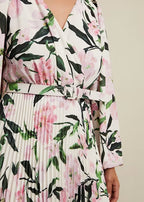 Flowering Girl Women Penny Floral Pleat Midi Dress