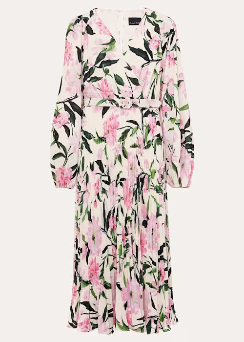 Flowering Girl Women Penny Floral Pleat Midi Dress