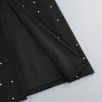 Flowering Girl Women pearl-embellished strapless gown in black