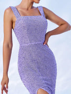 Elegant Sleeveless High Split Prom Dress