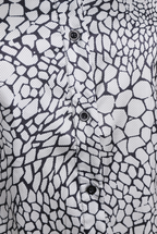 Modern Satin Printed Blouse With Classic Snake Pattern Elegance