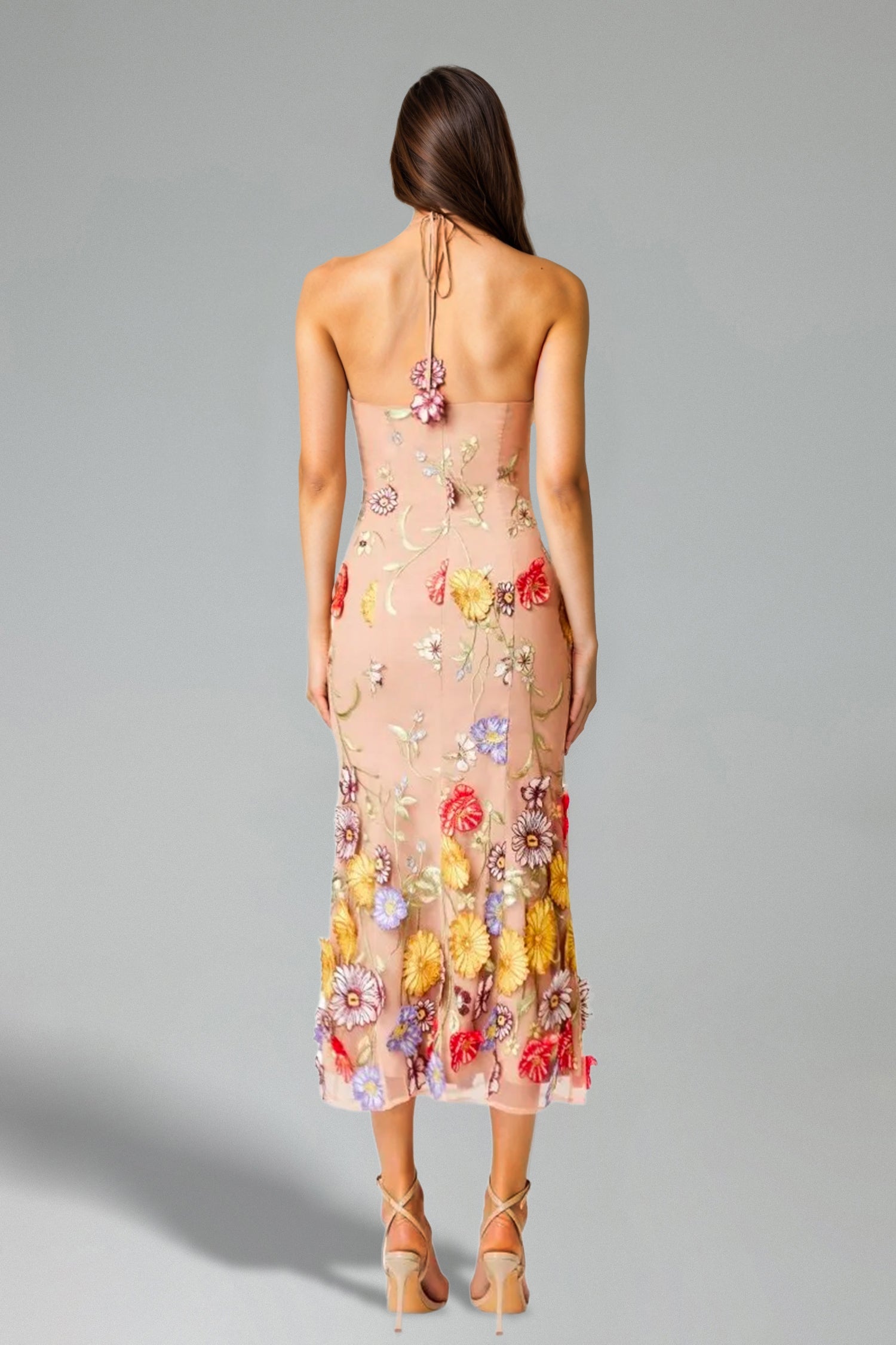 Flowering Girl Women Tess Flowers Sling Midi Dress