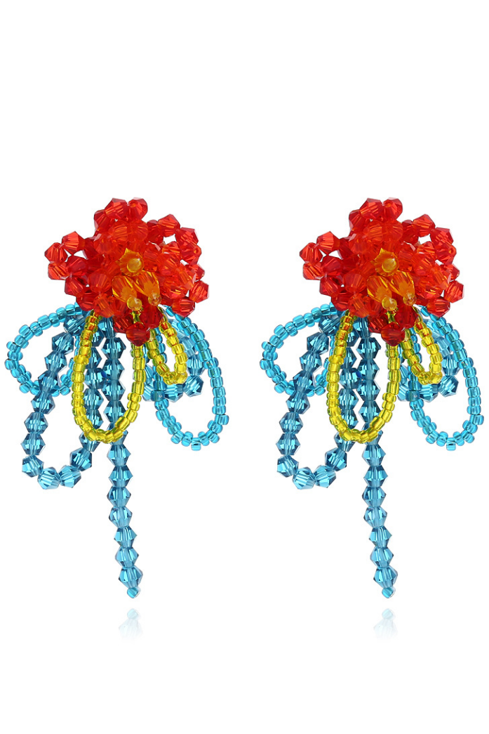 Flowering Girl Women Rachel Crystal Earrings