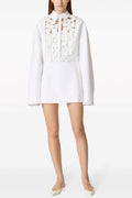 Flowering Girl Women Juliete Floral Cutout Long Sleeves Shirtdress