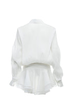 Flowering Girl Women Ember Ruched Ruffle Mini Dress - White