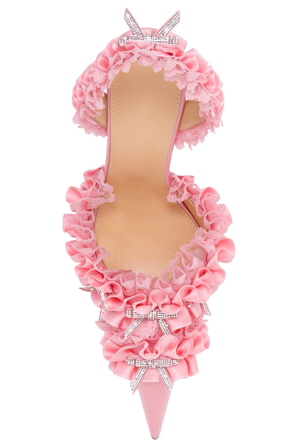 Flowering Girl Women Avah Bow-embellished Slingback Pumps - Pink