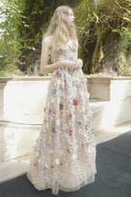 Flowering Girl Women Embroidered Floral Sleeveless Maxi Dress