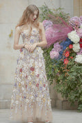 Flowering Girl Women Embroidered Floral Sleeveless Maxi Dress
