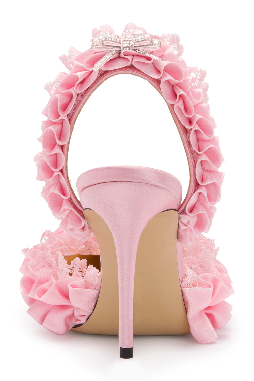 Flowering Girl Women Avah Bow-embellished Slingback Pumps - Pink