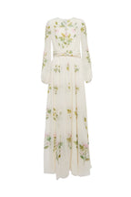 FLORAL SILK GEORGETTE MAXI DRESS