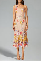 Flowering Girl Women Tess Flowers Sling Midi Dress