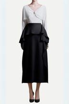 Flowering Girl Women Nelly Straight Ruffled Melani Midi Skirt