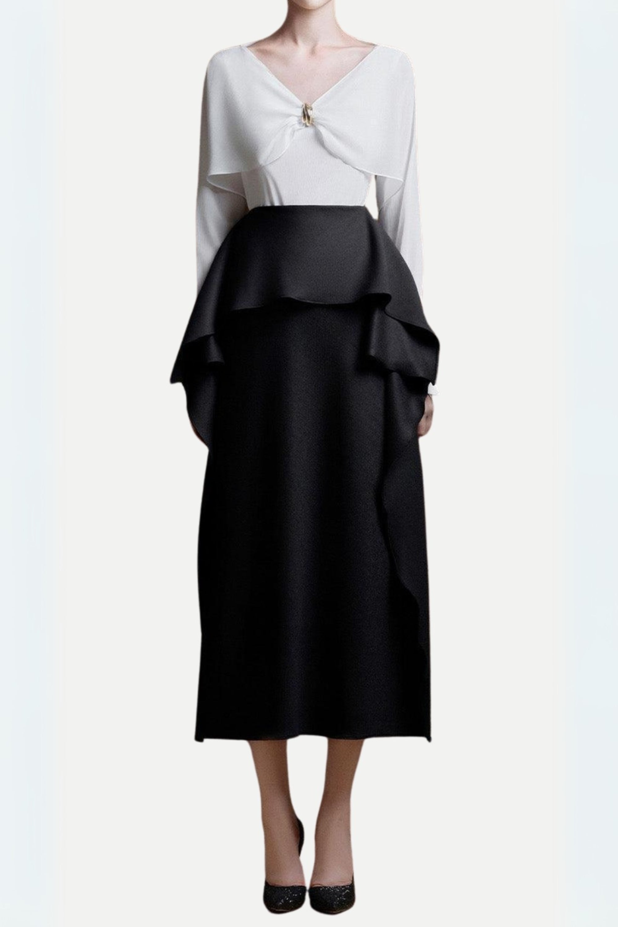 Flowering Girl Women Nelly Straight Ruffled Melani Midi Skirt