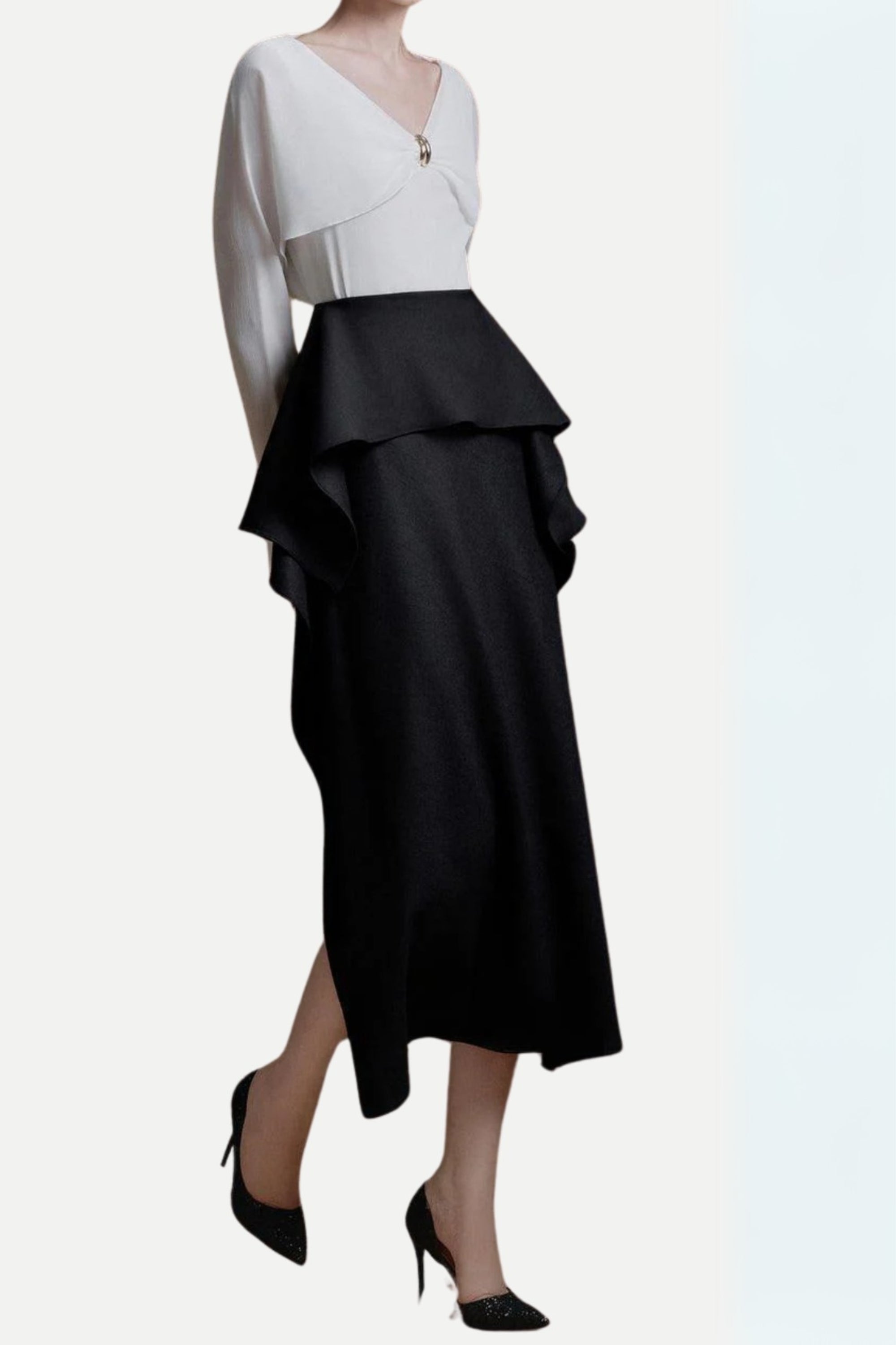 Flowering Girl Women Nelly Straight Ruffled Melani Midi Skirt