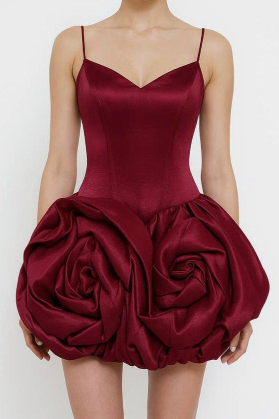 Doreen 3d Flower Bud Mini Dress