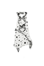 Flowering Girl Women Phoenix Ruffled Polka Dot Backless Mini Dress In White