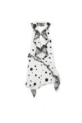 phoenix Ruffled Polka Dot Backless mini Dress in white