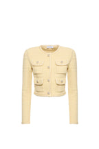 Flowering Girl Women Yellow Textured Knit Jacket
