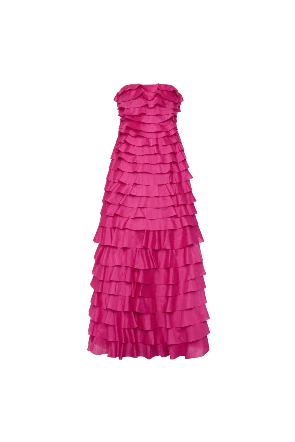 Flowering Girl Women stacey Strapless Layered Maxi Dress in pink
