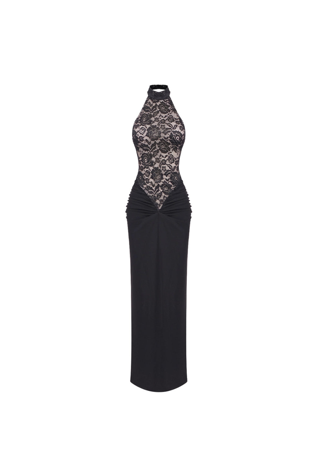 Flowering Girl Women Floral Halter Maxi Dress In Black