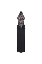 Flowering Girl Women Floral Halter Maxi Dress In Black