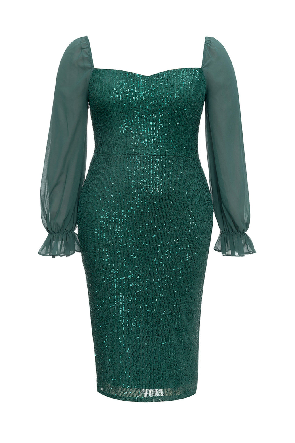 Flowering Girl Women Sequin Embellished Midi Dresses In Green