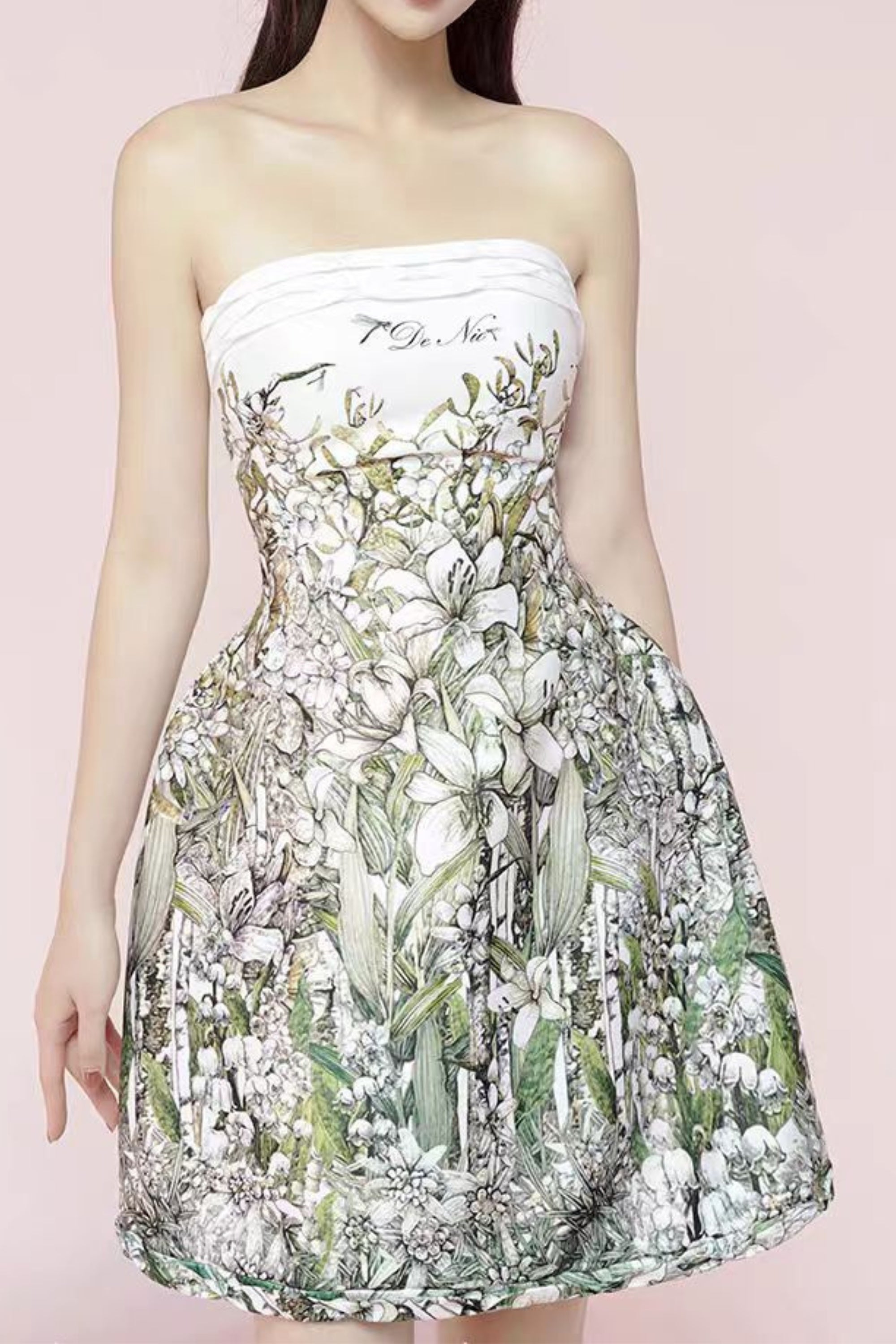 Flowering Girl Women A-Line Straight Across Neck Twisted Woven Mini Dress