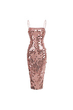 Flowering Girl Women Strap Midi Dress In Sequins