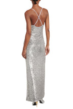 Flowering Girl Women Tammy Sequined Maxi Dress In Sliver