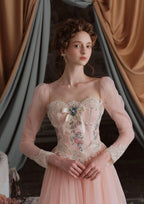 Flowering Girl Women Annalise Long Sleeve Corset Dress