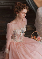 Flowering Girl Women Annalise Long Sleeve Corset Dress
