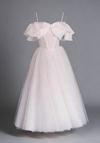 Sebastiane French-Style Ruffled One-Shoulder Midi Dress - White